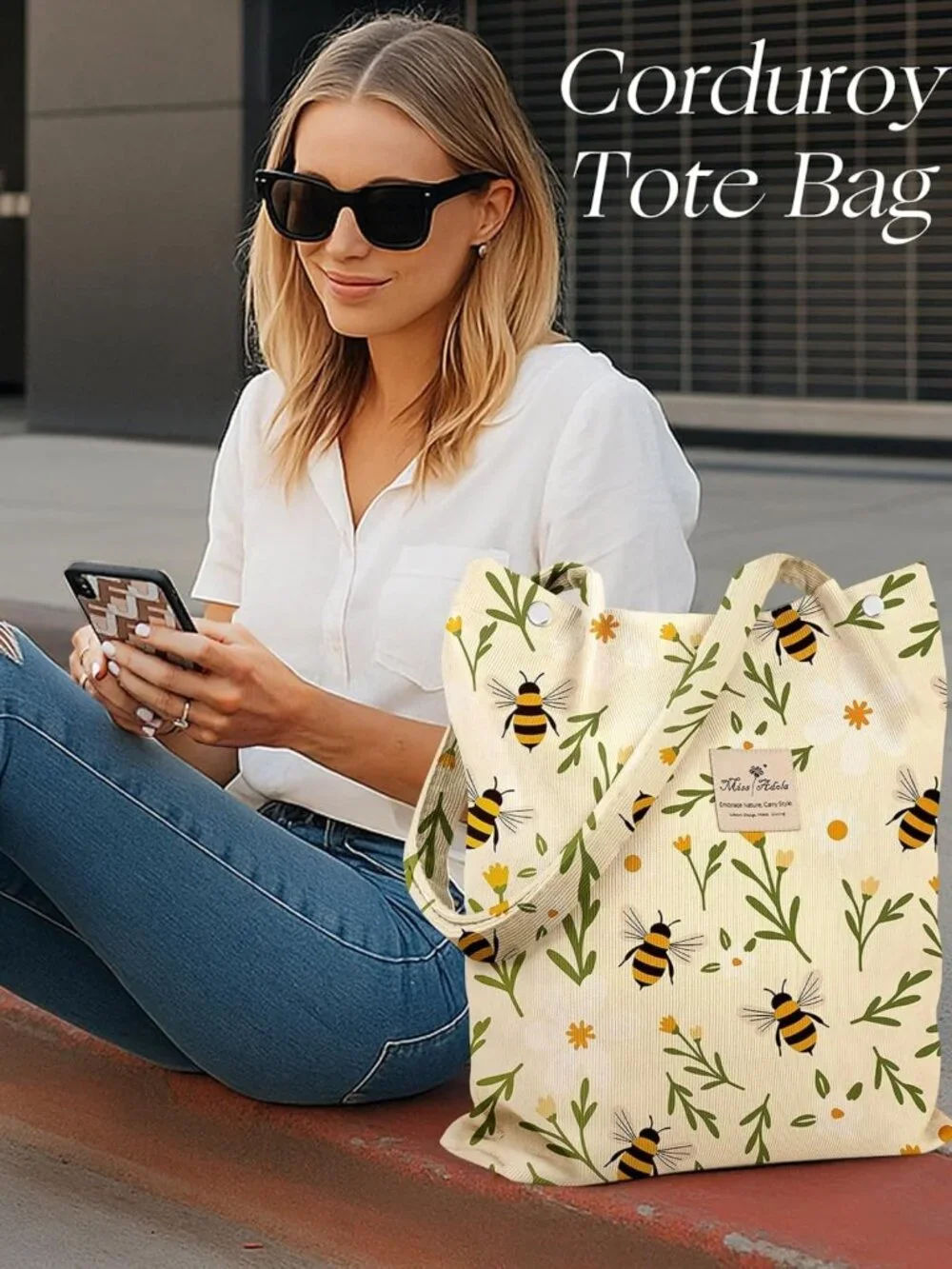 Cute Corduroy Tote Bag for Women | Stylish, Versatile, Perfect for Everyday Use